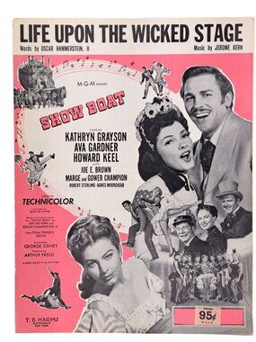 Vintage Life Upon The Wicked Stage Sheet Music Show Boat  Hammerstein Kern 1928